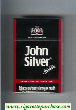 John Silver black cigarettes hard box