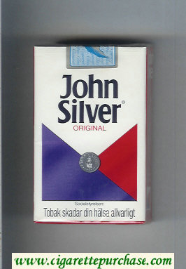 John Silver Original white and blue and red cigarettes soft box