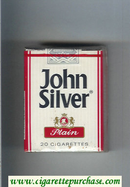 John Silver Plain white and red cigarettes soft box