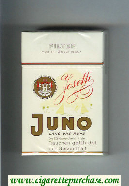 Juno Joseffi Land und Rund Filter white cigarettes hard box