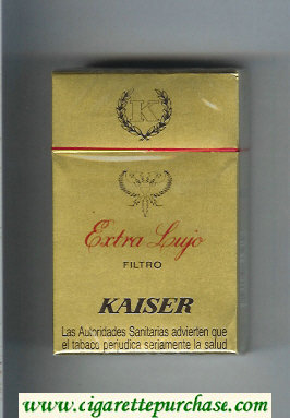 Kaiser Extra Lujo Filtro cigarettes hard box