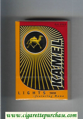 Kamel Lights featuring Rona cigarettes hard box