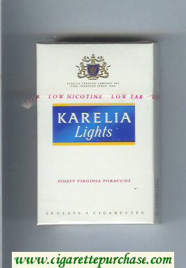 Karelia Lights Finest Virginia Tobaccos cigarettes hard box