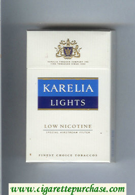 Karelia Lights Low Nicotine Special Airstream Filter cigarettes hard box