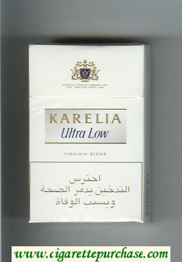 Karelia Ultra Low Virginia Blend cigarettes hard box