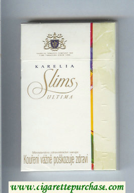 Karelia Slims Ultima 100s cigarettes hard box