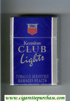 Kensitas Club Lights cigarettes hard box