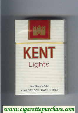 Kent Lights cigarettes hard box