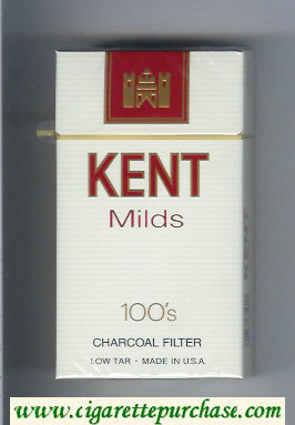 Kent Milds 100s Charcoal Filter cigarettes hard box
