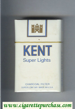 Kent Super Lights Charcoal Filter cigarettes hard box