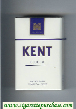 Kent USA Blend Blue 10 Smoosh Taste Charcoal Filter cigarettes hard box