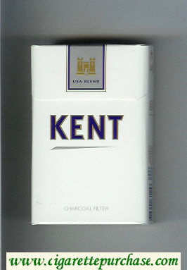 Kent USA Blend Charcoal Filter white and grey cigarettes hard box