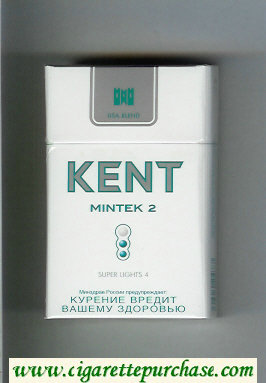 Kent USA Blend Mintek 2 Super Lights 4 cigarettes hard box