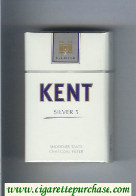 Kent USA Blend Silver 5 Smoosher Taste Charcoal Filter cigarettes hard box
