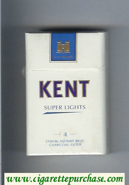 Kent USA Blend Super Lights 4 Ochen Legkij Vkus T Charcoal Filter cigarettes hard box
