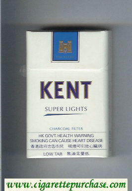 Kent USA Blend Super Lights Charcoal Filter cigarettes hard box