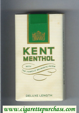 Kent Menthol With The Famous Micronite Filter Deluxe 100s cigarettes soft box