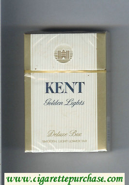 Kent Golden Lights cigarettes hard box