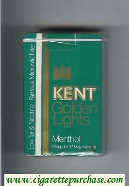Kent Golden Lights Famous Micronite Filter Menthol cigarettes soft box
