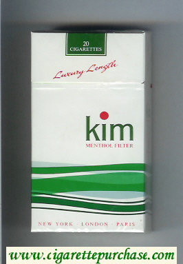Kim Menthol Filter 100s cigarettes hard box