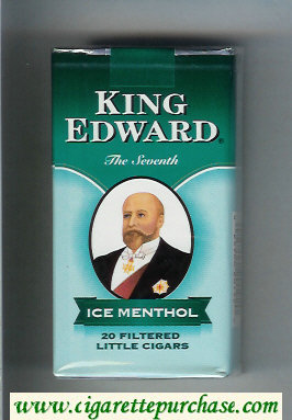 King Edward Little Cigars Ice Menthol 100s cigarettes soft box