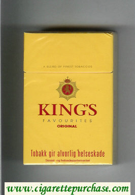 King's Favourites Original yellow cigarettes hard box
