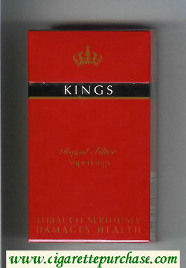 Kings Royal Filter 100s red cigarettes hard box