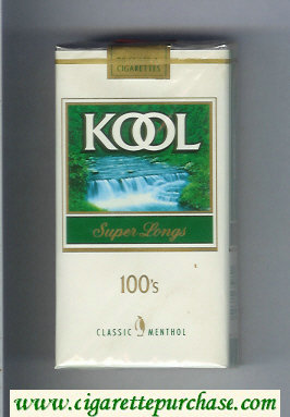 Kool Classic Menthol Super Longs 100s cigarettes soft box