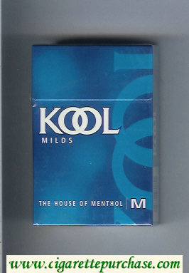 Kool Milds The House of Menthol cigarettes hard box