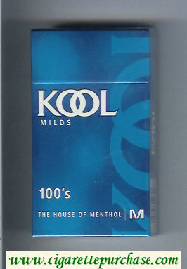 Kool Milds 100s The House of Menthol cigarettes hard box