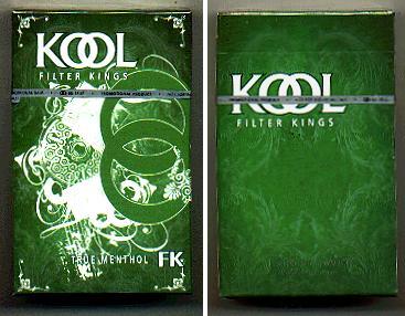 Kool Filter Kings True Menthol hard box cigarettes
