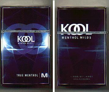 Kool cigarettes Menthol Milds True Menthol hard box
