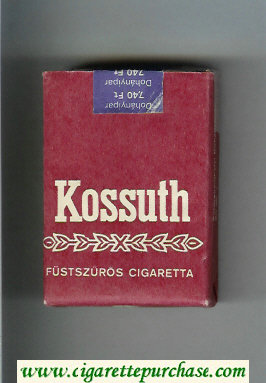 Kossuth brown cigarettes soft box