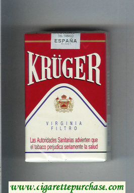Kruger Virginia Filtro white and red cigarettes soft box