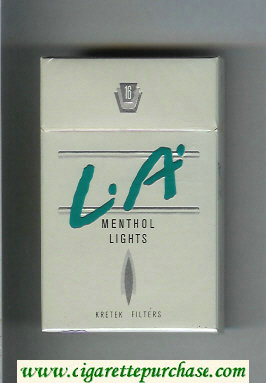 LA Menthol Lights 90s Cigarettes hard box