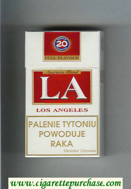 LA Los Angeles Full Flavour American Blend Cigarettes hard box
