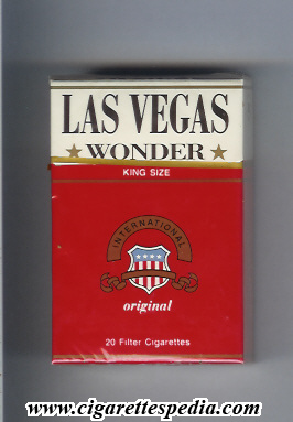Las Vegas Wonder Original Cigarettes hard box
