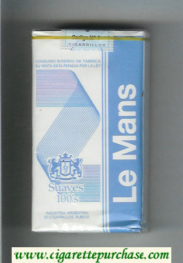 Le Mans Suaves 100s white and blue Cigarettes soft box
