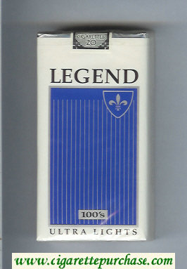 Legend Ultra Lights 100s cigarettes soft box