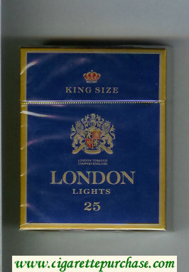 London Lights 25 King Size cigarettes hard box