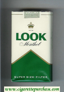 Look New Menthol Super Size Filter 100s cigarettes soft box