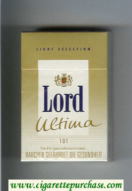 Lord Ultima 101 Light Selection cigarettes hard box
