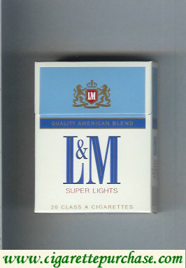 L&M Quality American Blend Super Lights Short cigarettes hard box