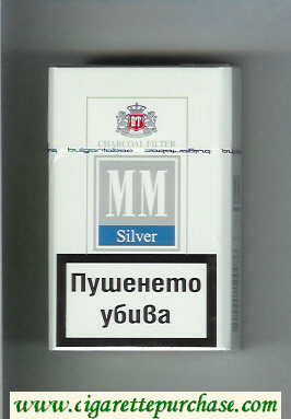 MM Silver Charcoal Filter cigarettes hard box
