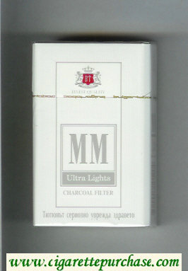 MM Ultra Lights Charcoal Filter cigarettes hard box