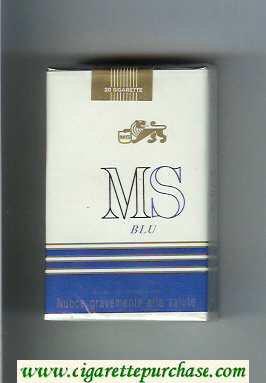 MS Blu soft box cigarettes