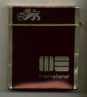 MS International 100s cigarettes wide flat hard box