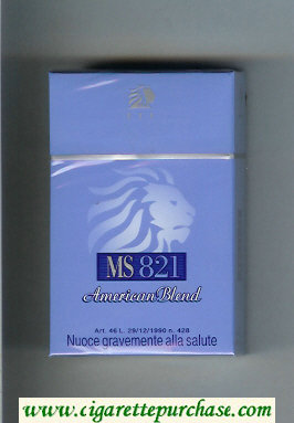 MS ETI 821 American Blend cigarettes hard box