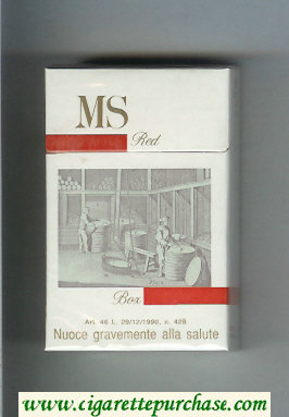 MS Red cigarettes hard box