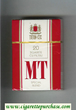 MT Special Blend white and red cigarettes hard box